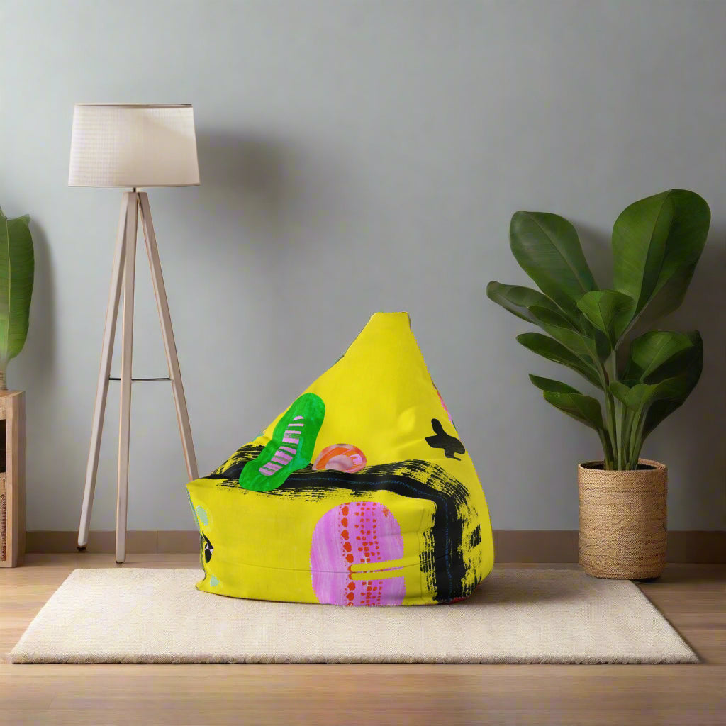 Above the Line bean bag cover by Bean Bag Lab- small-styled in a modern room