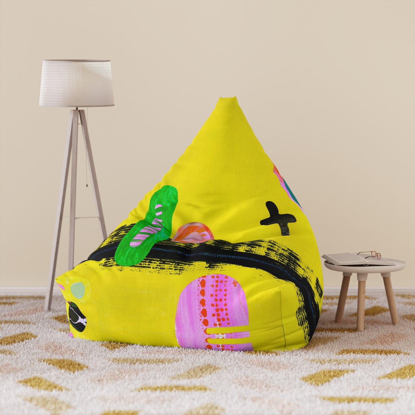 Designer Bean Bag Cover - 'Above the Line' (Kids' Favourite, Small)