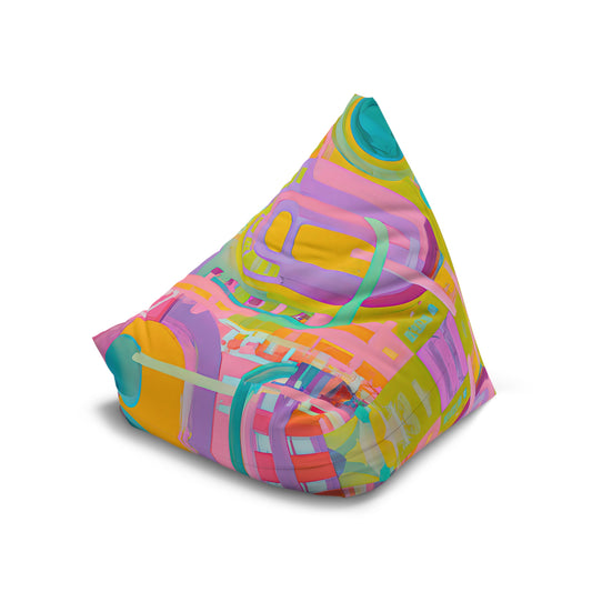 Designer bean bag cover 'Clink' from the Sugar Spin Edit collection – bold, artful print